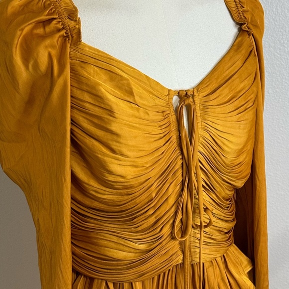 HOUSE OF HARLOW 1960 Gold Satin Long Sleeve
Ruched‎ Cropped Top NWT size M Sexy - Picture 13 of 13